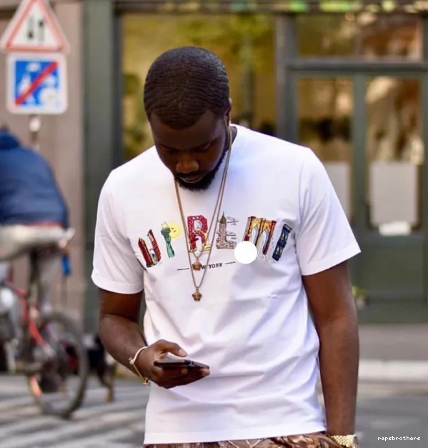 XL L and City Arc Embroidery M T-shirt Logo White Short 19SS Tee sleeved S City Arc Black Rainbow 0802